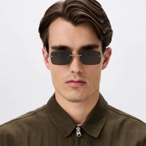Gucci Women Sunglasses Ruthenium Grey Rectangle GG1703S 001 BRAND NEW